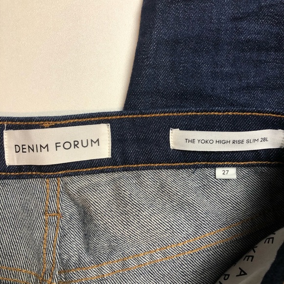 Denim Forum The Yoko High Rise Slim Jeans Womens 27 - Picture 3 of 6